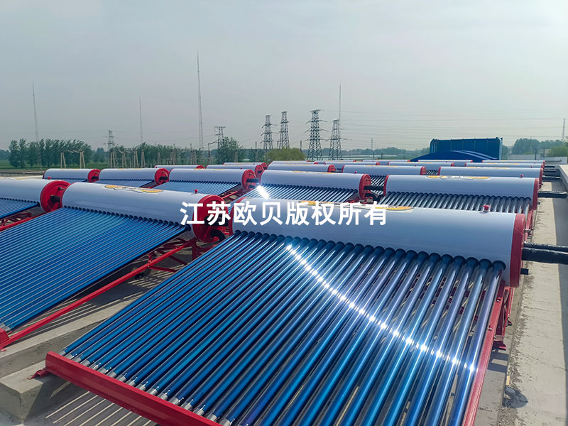 河南煤礦區(qū)洗浴熱水無動力太陽能空氣能工程